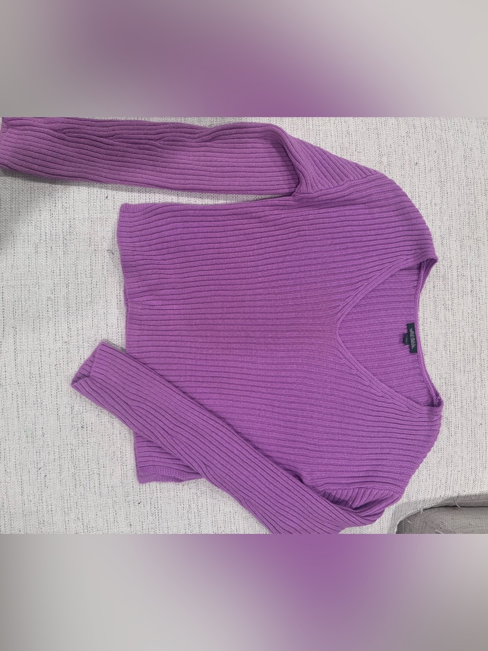 wild fable Lavender Ribbed V-Neck Sweater